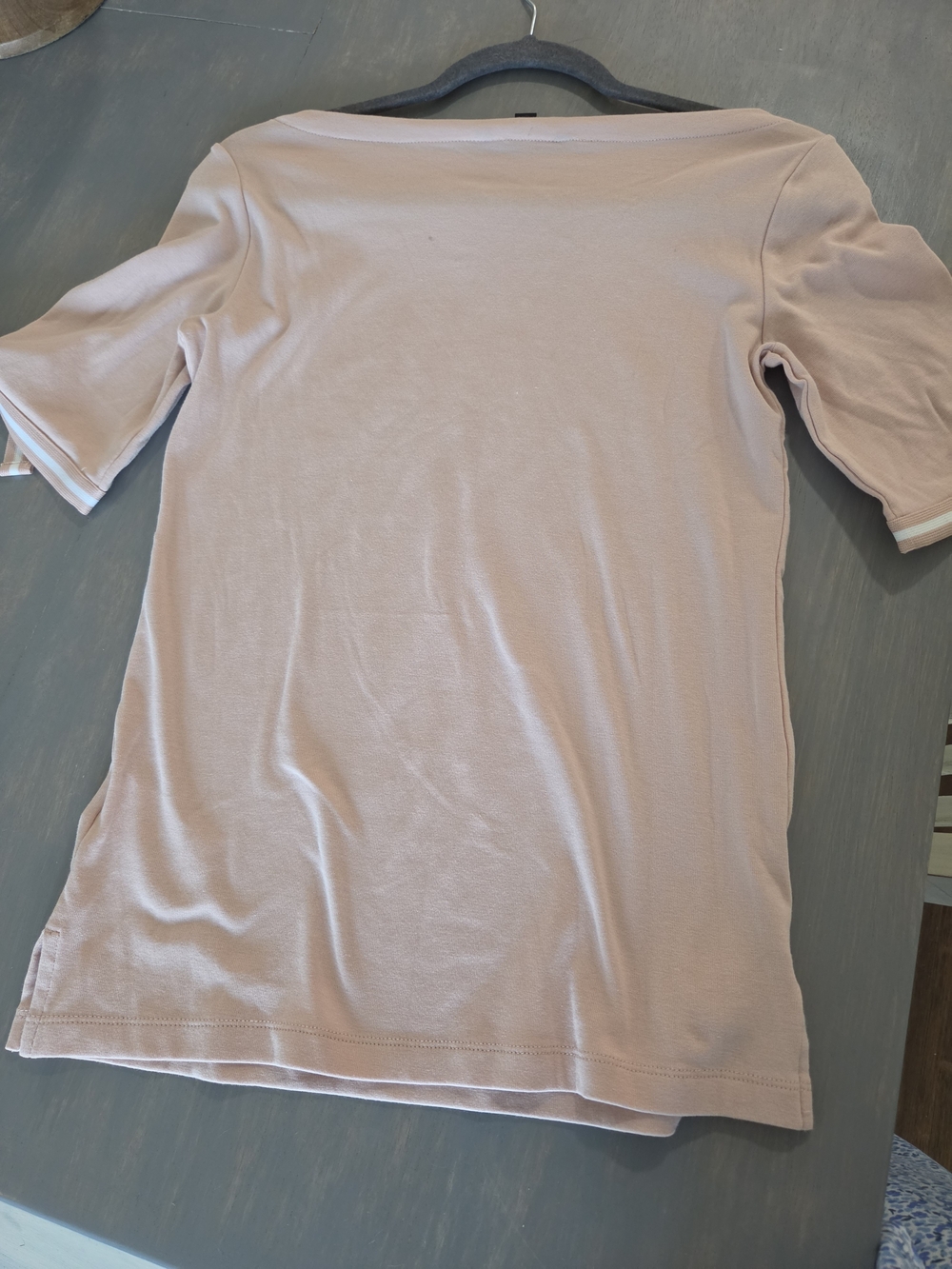 Lauren Ralph Lauren Blush Tie-Sleeve Boatneck Tee - Picture 6 of 7